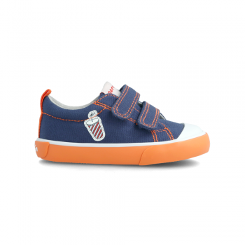 Παιδικό μπλε sneaker πάνινο Garvalin 222811